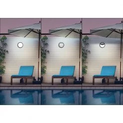 Shorebreaker 10 in. Black Round LED Outdoor Bulkhead Light Nautical Coastal Wall or Ceiling 800 Lumens 3000K Soft White by ETi -ETi Sales black eti bulkhead lights 50405112 1d 1000