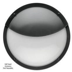 Shorebreaker 10 in. Black Round LED Outdoor Bulkhead Light Nautical Coastal Wall or Ceiling 800 Lumens 3000K Soft White by ETi -ETi Sales black eti bulkhead lights 50405112 1f 1000