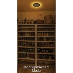 7.5 in. Black Round Color Selectable CCT LED Flush Mount with Night Light Feature Ceiling Light 800 Lumens by ETi -ETi Sales black eti flush mount lights 56568115 fa 1000