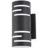 Groovin 40-Watt Equivalence Black Outdoor Integrated LED Wall Lantern Sconce by George Kovacs