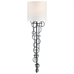 1-Light Black Wall Sconce by George Kovacs