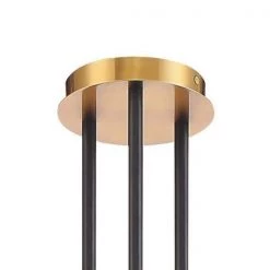 6-Light Black and Aged Brass Chandelier with Etched Opal Glass by George Kovacs -ETi Sales black with aged brass george kovacs chandeliers p8151 681 4f 1000