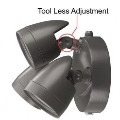 3-Head Bronze Outdoor Integrated LED Security Flood Light 1800 - 3600 Lumen Boost Dusk-to-Dawn Photocell 4000K (4 Pack) by ETi -ETi Sales bronze eti flood lights 51403141 4pk 40 1000