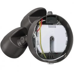 3-Head Bronze Outdoor Integrated LED Security Flood Light 1800 - 3600 Lumen Boost Dusk-to-Dawn Photocell 4000K (4 Pack) by ETi -ETi Sales bronze eti flood lights 51403141 4pk 4f 1000