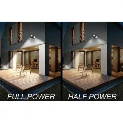 3-Head Bronze Outdoor Integrated LED Security Flood Light 1800 - 3600 Lumen Boost Dusk-to-Dawn Photocell 4000K (4 Pack) by ETi -ETi Sales bronze eti flood lights 51403141 4pk c3 1000