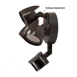 3-Head Bronze Motion Activated Outdoor Integrated LED Flood Light Security Light 1800 to 3600 Lumen Boost 3 CCT by ETi -ETi Sales bronze eti flood lights 514032110 1f 1000