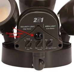 3-Head Bronze Motion Activated Outdoor Integrated LED Flood Light Security Light 1800 to 3600 Lumen Boost 3 CCT by ETi -ETi Sales bronze eti flood lights 514032110 66 1000