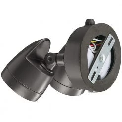 2-Head Bronze Outdoor Integrated LED Flood Light Security 1200 to 2400 Lumen Boost Dusk-to-Dawn 4000K Bright White by ETi -ETi Sales bronze eti flood lights 51405143 44 1000