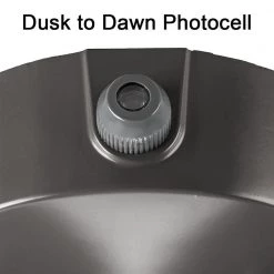 2-Head Bronze Outdoor Integrated LED Flood Light Security 1200 to 2400 Lumen Boost Dusk-to-Dawn 4000K Bright White by ETi -ETi Sales bronze eti flood lights 51405143 4f 1000