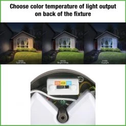 2-Head Bronze Motion Activated Outdoor Integrated LED Security Flood Light 1200 to 2400 Lumens Boost 3 CCT (4-Pack) by ETi -ETi Sales bronze eti flood lights 51406111 4pk 1d 1000