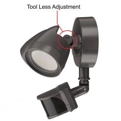 2-Head Bronze Motion Activated Outdoor Integrated LED Security Flood Light 1200 to 2400 Lumens Boost 3 CCT by ETi -ETi Sales bronze eti flood lights 51406111 c3 1000