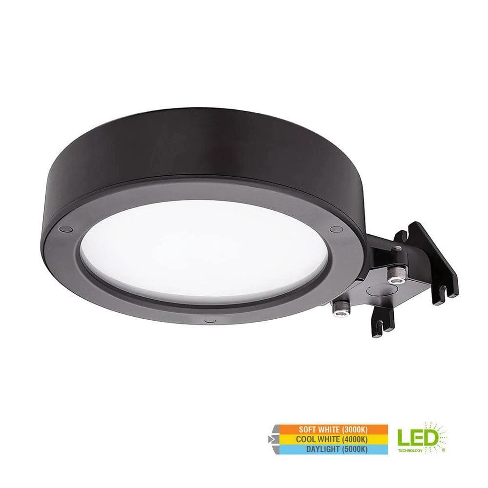 11 in. 100-Watt Equivalent Color Changing Integrated LED Bronze Outdoor Security Area Light Dusk-to-Dawn 3500 Lumens by ETi 4 11 in. 100-Watt Equivalent Color Changing Integrated LED Bronze Outdoor Security Area Light Dusk-to-Dawn 3500 Lumens by ETi - Image 4