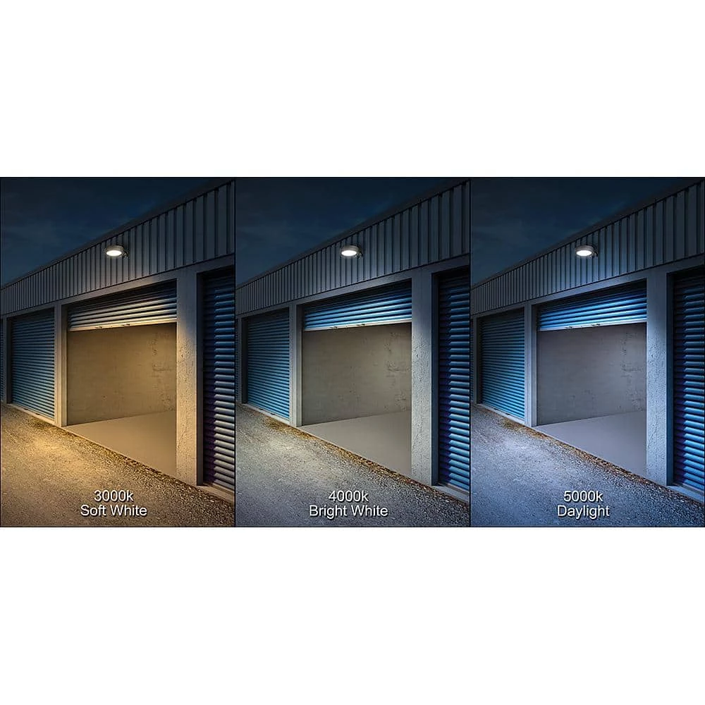 11 in. 100-Watt Equivalent Color Changing Integrated LED Bronze Outdoor Security Area Light Dusk-to-Dawn 3500 Lumens by ETi 7 11 in. 100-Watt Equivalent Color Changing Integrated LED Bronze Outdoor Security Area Light Dusk-to-Dawn 3500 Lumens by ETi - Image 7