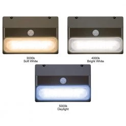 9 in. 150-Watt Equivalent Integrated LED Bronze Motion Sensor Wall Pack Light Dusk to Dawn Lumen Boost 2350 Lumens by ETi -ETi Sales bronze eti wall pack lights 53901111 1d 1000