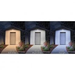 9 in. 150-Watt Equivalent Integrated LED Bronze Motion Sensor Wall Pack Light Dusk to Dawn Lumen Boost (4-Pack) by ETi -ETi Sales bronze eti wall pack lights 53901111 4pk 1d 1000