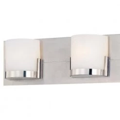 ETi Sales -ETi Sales brushed aluminum backplate and chrome glass holder george kovacs vanity lighting p5953 077 c3 1000