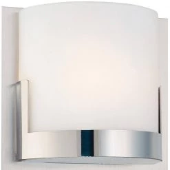 ETi Sales -ETi Sales brushed aluminum backplate and chrome glass holder george kovacs wall sconces p5952 077 c3 1000