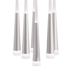 Gradual 100-Watt Equivalence Integrated LED Brushed Aluminum Pendant by George Kovacs -ETi Sales brushed aluminum george kovacs chandeliers p1410 600 l 4f 1000