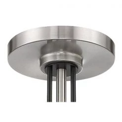 Turbine 22 in. 3-Light Brushed Nickel and Coal Semi-Flush Mount by George Kovacs -ETi Sales brushed nickel and coal george kovacs flush mount lights p1693 691 4f 1000