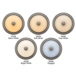 Spin Light 9 in. 11.5-Watts Brushed Nickel Color Changing 2700K to 5000K LED Flush Mount Ceiling Light Dimmable by ETi -ETi Sales brushed nickel eti flush mount lights 56558101 1d 1000