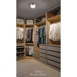 Spin Light 9 in. 11.5-Watts Brushed Nickel Color Changing 2700K to 5000K LED Flush Mount Ceiling Light Dimmable by ETi -ETi Sales brushed nickel eti flush mount lights 56558101 44 1000