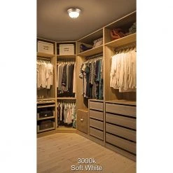 Spin Light 9 in. Brushed Nickel Color Selectable LED Flush Mount Ceiling Light 810 Lumens 11.5-Watt Dimmable (4-Pack) by ETi -ETi Sales brushed nickel eti flush mount lights 56558101 4pk 4f 1000