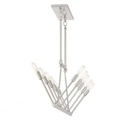 Royalty 10-Light Brushed Nickel Island Chandelier by George Kovacs -ETi Sales brushed nickel george kovacs chandeliers p1689 084 44 1000