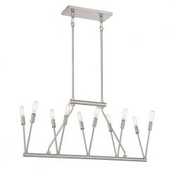 Royalty 10-Light Brushed Nickel Island Chandelier by George Kovacs