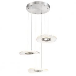 Light Ray 150-Watt Equivalence Integrated LED Brushed Nickel Pendant by George Kovacs