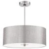 Grid 3-Light Brushed Nickel Pendant by George Kovacs