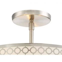 Dots 3-Light Brushed Nickel Semi-Flush Mount Light by George Kovacs -ETi Sales brushed nickel george kovacs flush mount lights p1267 084 c3 1000