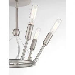 Royalty 12.75 in. 6-Light Brushed Nickel Semi-Flush Mount by George Kovacs -ETi Sales brushed nickel george kovacs flush mount lights p1686 084 4f 1000