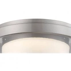 First Encounter 10 in. 1-Light Brushed Nickel LED Flush Mount with Etched White and Silver Gradient Outside Glass Shade by George Kovacs 8 First Encounter 10 in. 1-Light Brushed Nickel LED Flush Mount with Etched White and Silver Gradient Outside Glass Shade by George Kovacs -ETi Sales brushed nickel george kovacs flush mount lights p952 1 084 l 4f 1000