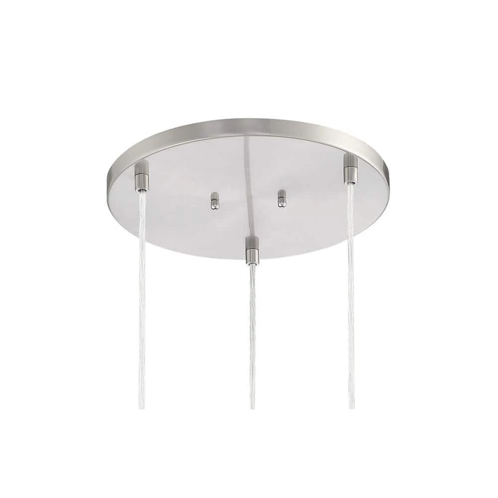 San Marin 35-Watt Integrated LED Brushed Nickel Square Mini Pendant with Clear Glass Cube Shades by George Kovacs 3 San Marin 35-Watt Integrated LED Brushed Nickel Square Mini Pendant with Clear Glass Cube Shades by George Kovacs - Image 3