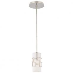 Alecia's Necklace 1-Light Brushed Nickel Mini Pendant by George Kovacs