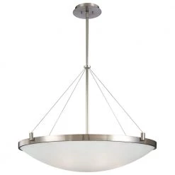 Suspended 6-Light Brushed Nickel Pendant by George Kovacs