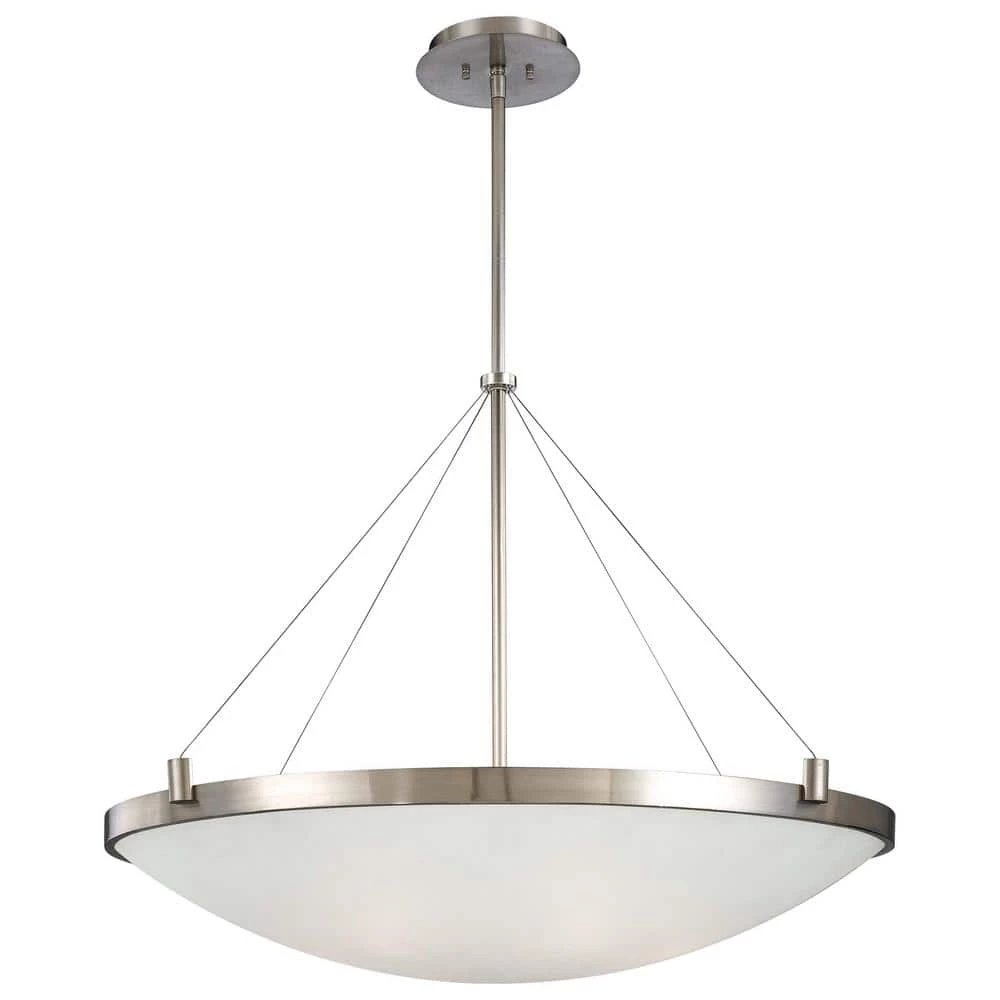 Suspended 6-Light Brushed Nickel Pendant by George Kovacs 1 Suspended 6-Light Brushed Nickel Pendant by George Kovacs