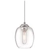 Bubble 1-Light Brushed Nickel Pendant Convertible Wall Sconce by George Kovacs