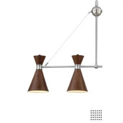 Conic 4-Light Brushed Nickel Billiard Light with Distressed Koa Metal Shade by George Kovacs -ETi Sales brushed nickel george kovacs pool table lights p1824 651 4f 1000