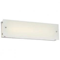 Button 27-Watt Brushed Nickel Integrated LED Bath Light by George Kovacs