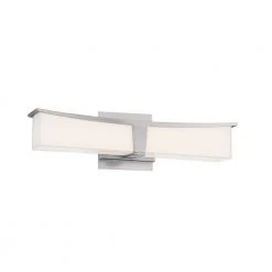 Plane 18 in. Brushed Nickel LED Vanity Light Bar with Frosted Aquarium Glass by George Kovacs