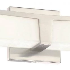Plane 24 in. Brushed Nickel LED Vanity Light Bar with Frosted Aquarium Glass by George Kovacs 8 Plane 24 in. Brushed Nickel LED Vanity Light Bar with Frosted Aquarium Glass by George Kovacs -ETi Sales brushed nickel george kovacs vanity lighting p1533 084 l 4f 1000