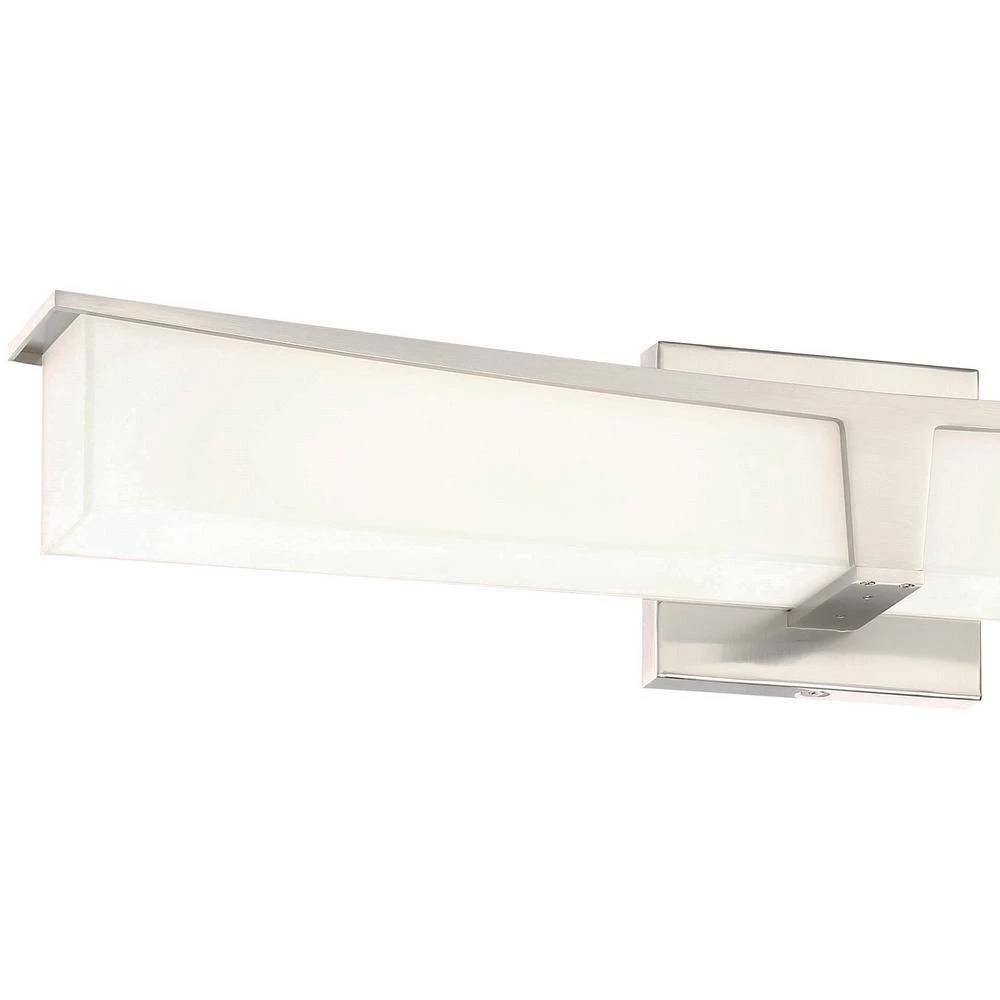 Plane 24 in. Brushed Nickel LED Vanity Light Bar with Frosted Aquarium Glass by George Kovacs 2 Plane 24 in. Brushed Nickel LED Vanity Light Bar with Frosted Aquarium Glass by George Kovacs - Image 2