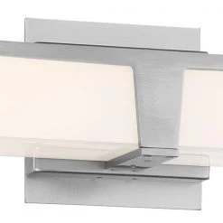 Plane 30 in. Brushed Nickel LED Vanity Light Bar with Frosted Aquarium Glass by George Kovacs -ETi Sales brushed nickel george kovacs vanity lighting p1534 084 l 4f 1000