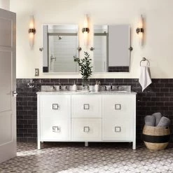 Saber 2-Light Brushed Nickel Wall Sconce by George Kovacs -ETi Sales brushed nickel george kovacs vanity lighting p5042 084 31 1000