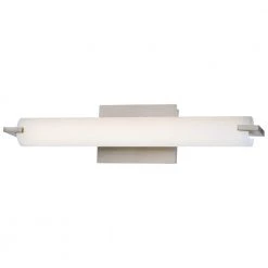 Tube 22-Watt Brushed Nickel Integrated LED Bath Light by George Kovacs