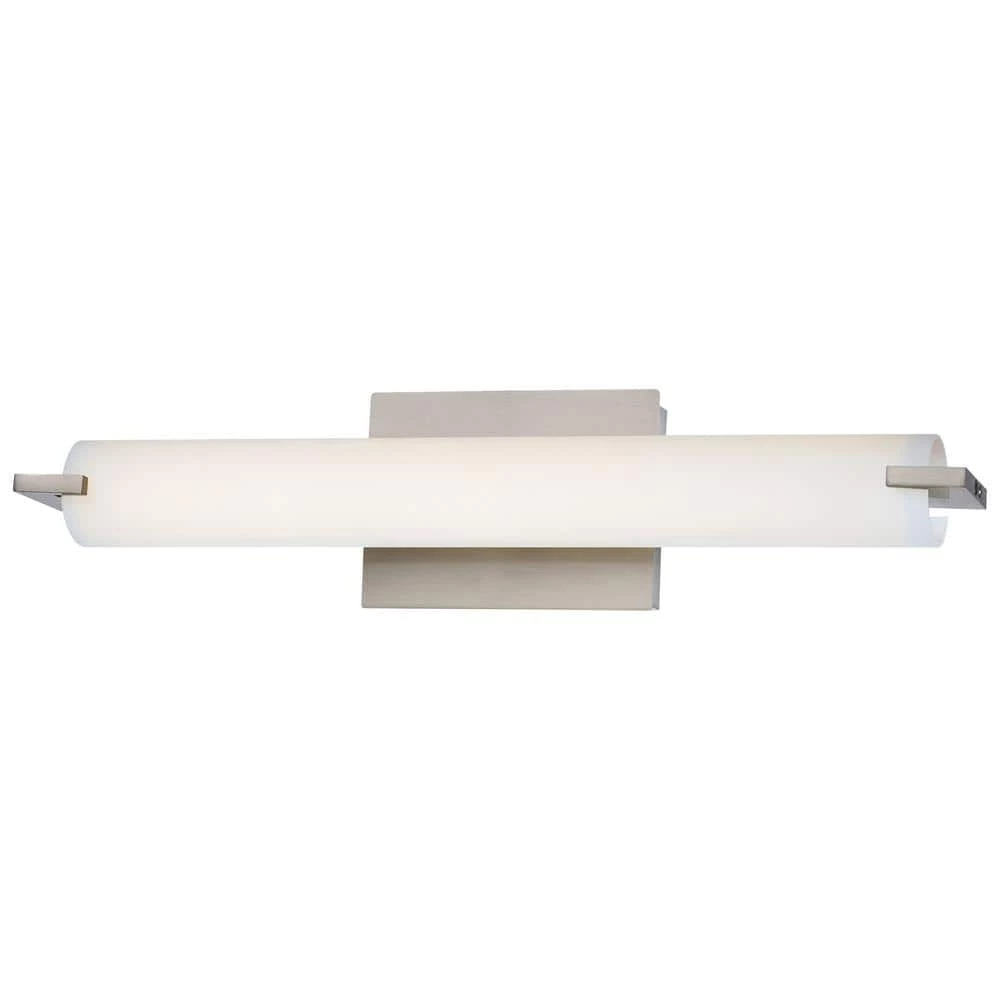 Tube 22-Watt Brushed Nickel Integrated LED Bath Light by George Kovacs 1 Tube 22-Watt Brushed Nickel Integrated LED Bath Light by George Kovacs