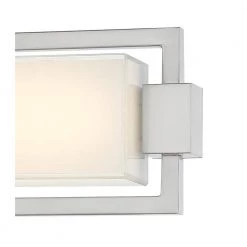 Opening Act 31.25 in. 1-Light Brushed Nickel LED Vanity Light with Frosted Aquarium Glass Shade by George Kovacs -ETi Sales brushed nickel george kovacs vanity lighting p5352 2 084 l c3 1000