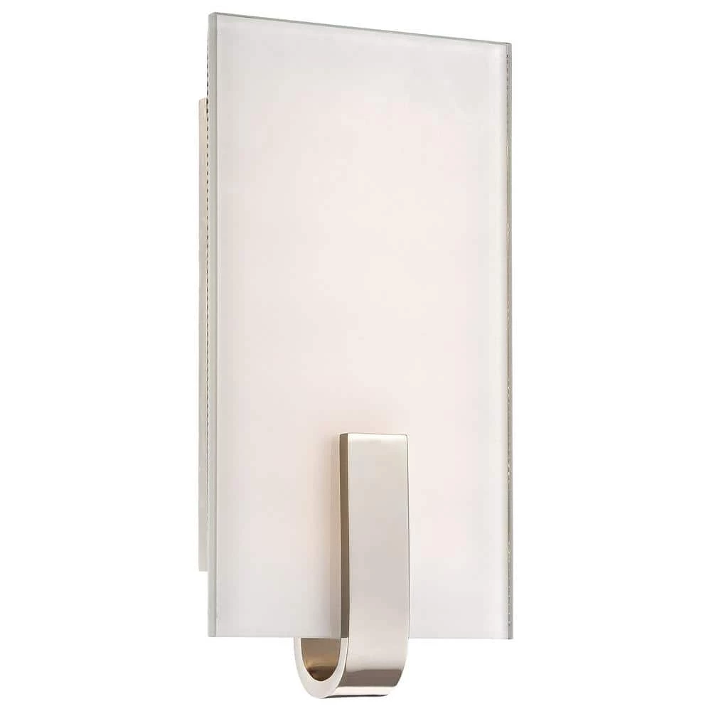 12-Watt Polished Nickel Integrated LED Wall Sconce by George Kovacs 1 12-Watt Polished Nickel Integrated LED Wall Sconce by George Kovacs