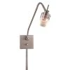 Pierce 1-Light Brushed Nickel Task Wall Sconce with Clear and Acid Etched Glass by George Kovacs